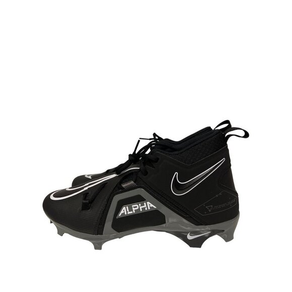 NEW! Nike Alpha Menace Pro 3 Mid Football Cleats Black Iron Grey Men\'s Size 13 main image 8